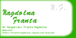 magdolna franta business card